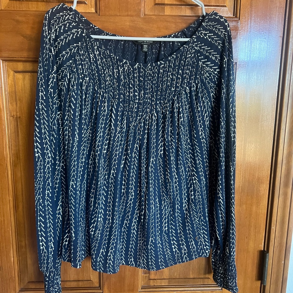 Women's Lucky Brand Long Sleeve Peasant Top